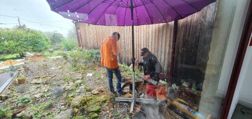 Grange - Raccordement des nouveaux sanitaires